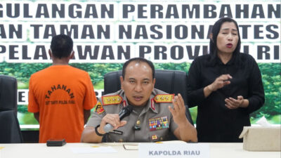 Aktor Utama Penjual Lahan Tesso Nilo Ditangkap, Kapolda Riau: Siapapun Terlibat Akan Kami Tindak!