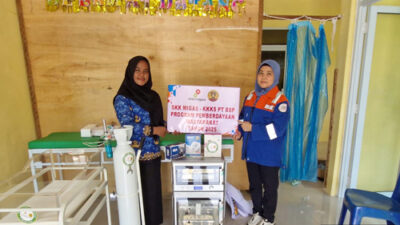 Tingkatkan Layanan Kesehatan Desa Lubuk Garam, PT BSP Beri Bantuan Alat Medis
