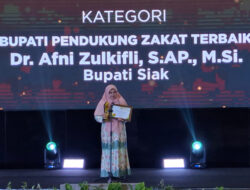 Bupati Siak Afni, Satu-satunya Kepala Daerah dari Riau Penerima Grand Award Baznas RI