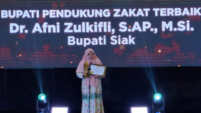 Bupati Siak Afni, Satu-satunya Kepala Daerah dari Riau Penerima Grand Award Baznas RI
